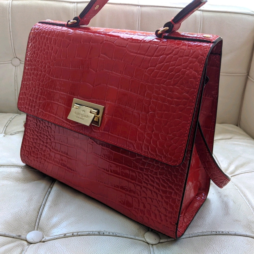 Kate spade red top handle/shoulder bag